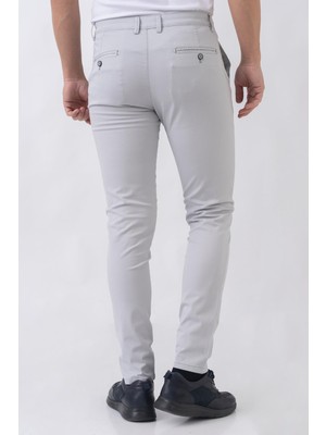 White Stone Lyon P2305 Slim Fit Pamuklu Likralı Gabardin Pantolon Taş