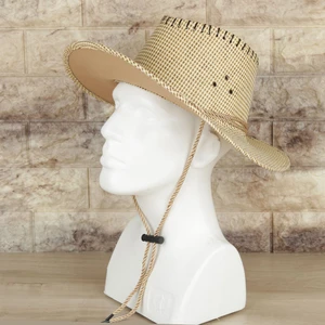 Beyler Burada Yazlık Krem Hasır Erkek Kovboy Fötr Şapka