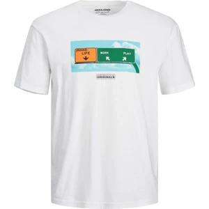 Jack & Jones Jorsıgns Tee Ss Crew Neck Tg Beyaz Erkek T-Shirt 12238373-White