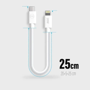 Apple iPhone 25CM Hızlı Şarj Kablosu Type C - Ligtning Pd 20W Kısa Powerbank Kablo 25CM