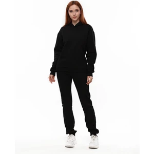 Unisex Siyah Kapüşonlu Sweatshirt