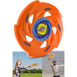 Frizbi Fırlatma Diski Disk Atma Oyunu Çocuk Yetişkin Plaj Bahçe Oyuncak 24 cm Turuncu