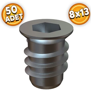 Metal Dübel 8X13 M6 Çinko (50 Adet)