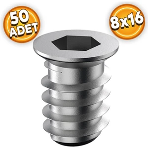 Metal Dübel 8X16 M6 Çinko (50 Adet)