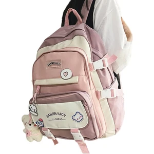 Birds Büyük Kapasiteli Okul Sırt Çantası - Mor (Yurt Dışından)