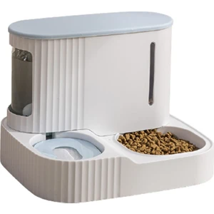 Evcil Haycan Otomatik Mama ve Su Kabı Seti - Gri (Yurt Dışından)