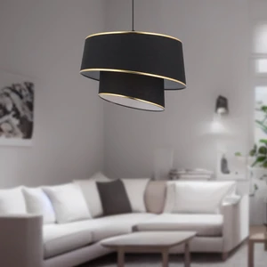 Paoni 2 Katlı Siyah Gold Detaylı Modern Koridor,yatak Odası Salon Avize