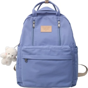 Julyccıno Işlevli Çift Fermuarlı Kadın Sırt Çantası Öğrenci Omuz Çantası Kore Tarzı Okul Çantası (Yurt Dışından)