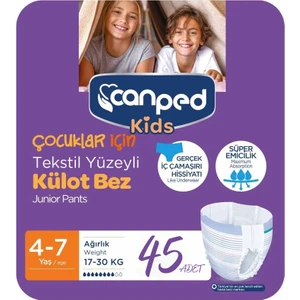 Kids Emici Külot 4-7 Yaş / 17-30 Kg 45 Adet (9'Lu 5 Paket)