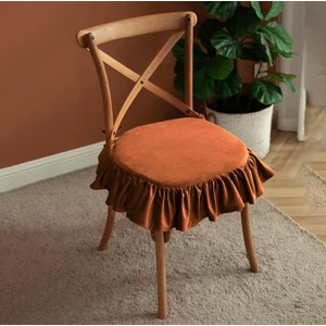 Silikon Elyaf Dolgulu Dekoratif Krem Rengi Sandalye Minderi Bağcıklı 43# (Yurt Dışından)