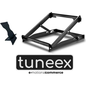 TUNEEX 2'Lİ OFİS SETİ - 5 KADEMELİ METAL NOTEBOOK LAPTOP YÜKSELTİCİ ALTLIK & TELEFON TABLET TUTUCU STAND