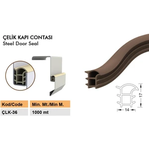 Çelik Kapı Contası Siyah 6 Metre