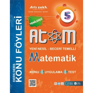 Artı Zeka Yayınları 5. Sınıf Atom Beceri Temelli Matematik Konu Uygulama Seti (Föyler)