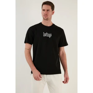 % 100 Pamuk Relaxed Fit Bisiklet Yaka T Shirt Erkek T Shirt 5902637