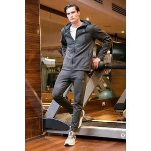 Slim Fit Fermuarlı Cepli Kapüşonlu Eşofman Takımı Erkek Eşofman Takımı 651004