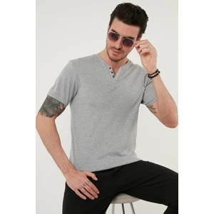 % 100 Pamuklu V Yaka Slim Fit T Shirt Erkek T SHİRT 5902122