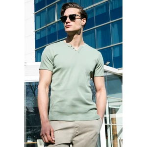 Pamuklu V Yaka Slim Fit T Shirt Erkek T SHİRT 5902122