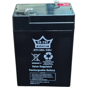 Ortec Kuru Akü 6 V 4,5 Ah Beyaz