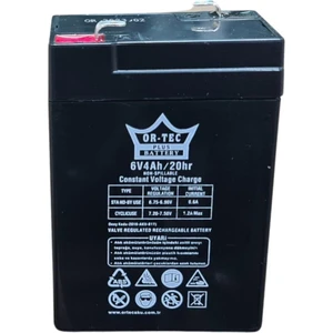 Ortec Kuru Akü 6V 4Ah Siyah