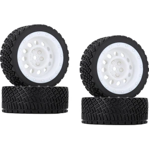 4 Adet Rc Araba Lastikleri 1/14 Modifiye Yedek Dıy Tekerlek Lastikleri Araba Model Severler Beyaz Siyah (Yurt Dışından)