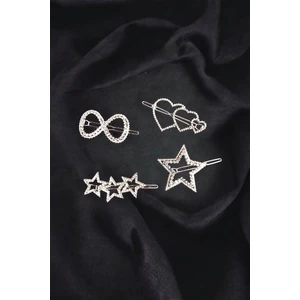 Yeni Trend 4 Adet Zirkon Taşlı Toka