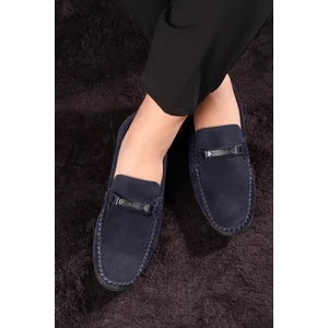 Halb Hakiki Deri Erkek Günlük Ayakkabı, Loafer Ayakkabı, Hafif Ayakkabı, Tokalı Loafer, Süet Ayakkabı