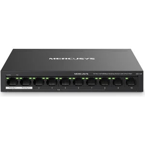 MS110P, 10-Port 10/100MBPS Desktop Switch With 8-Port Poe+