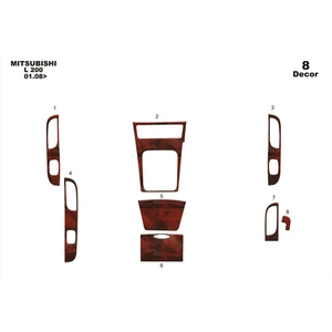 meriç cockpit design Meriç® Mitsubishi L200 Ön Torpido Kaplama Maun 8 Parça 2009-2014