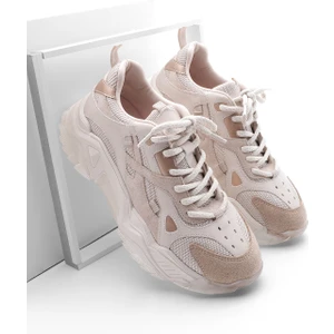 Kadın Yüksek Taban Sneaker Bağcıklı Spor Ayakkabı Edisa