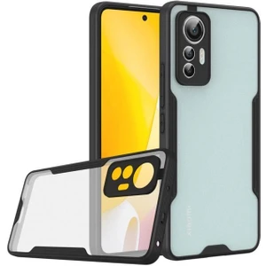 Xiaomi Mi 12 Lite Kılıf Kamera Korumalı Arkası Şeffaf Silikon
