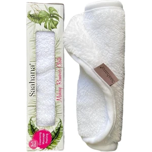 Tekrar Kullanılabilir Makyaj,Yüz,Cilt ve Maske Temizleyici Havlu/Mikrofiber Temizleme Mendili Beyaz