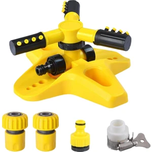 Ayarlanabilir Döndürülebilir Sulama Sprinkler Dayanıklı Salınan Su Fıskiyesi ve 2 DN20 Konektörü (Yurt Dışından)