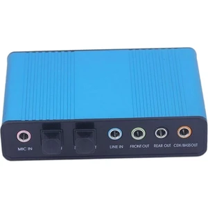 USB Harici Ses Kartı 6 Kanal 5.1 Surround Optik Ses Çıkışı Adaptörü (Yurt Dışından)