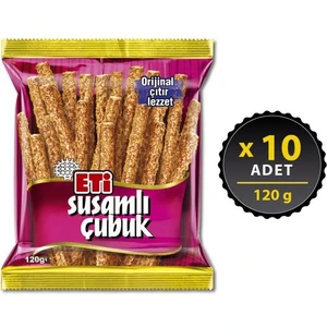 Susamlı Çubuk Kraker 120 G x 10 Adet