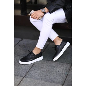 Serhat Özköroğlu - Siyah Floter Bağcıklı  Sneakers Erkek  Ayakkabı
