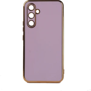 Samsung Galaxy A54 5g Uyumlu Kılıf Kenarları Parlak Altın Renkli Kamera Korumalı Soft Tasarım Kılıf