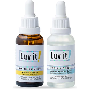 Luv İt! Yoğun Nemlendirici Serum + C Vitamini Serumu (Nemlendirici Ve ) 2'Li Cilt Bakım Seti