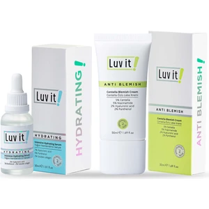 Luv it! Yoğun Nemlendirici Serum + Centella Özlü Leke Kremi (2'li Cilt Bakım Seti)