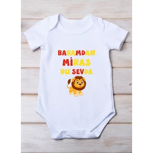 Space Dress Babamdan Miras Bu Sevda Baskılı Pamuk Bebek Zıbını