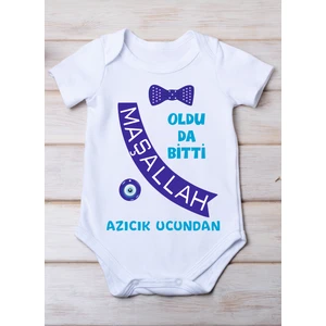 Space Dress Olduda Bitti Maşallah Baskılı Pamuk Bebek Zıbını