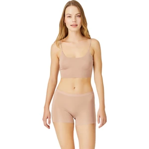 Kahverengi Basic Lazer Kesim Dikişsiz Kadın Boxer