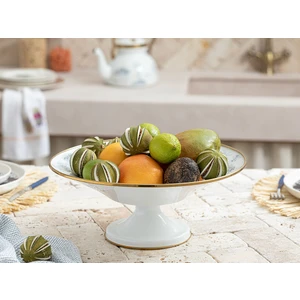 English Home Toile Botanical Emaye Meyvelik 32 cm Koyu Mavi-Beyaz