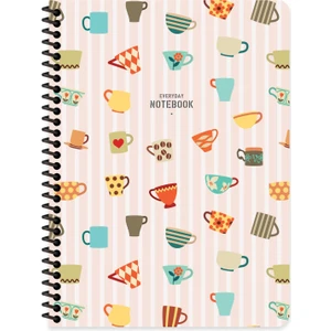 Keskin Color 16.5X22.5 Çizgili Defter Coffee - Pembe