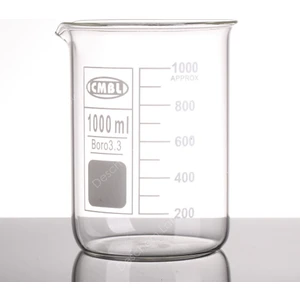 Zag Kimya Beher Cam Kısa Form 1000 ml