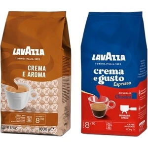 Crema E Aroma 1kg + Crema E Gusto 1kg 2'li Çekirdek Kahve Seti 2kg