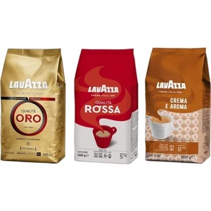 Qualita Oro 1kg + Qualita Rossa 1kg + Crema E Aroma 1kg 3'lü Çekirdek Kahve Seti 3kg