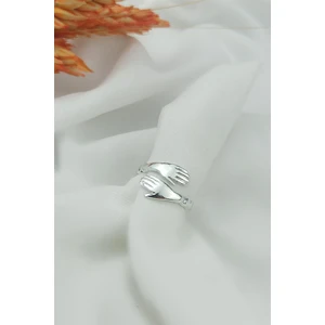 ÇLK Accessories Ayarlanabilir Sarılan Eller Yüzük TRYÜZÜK1216