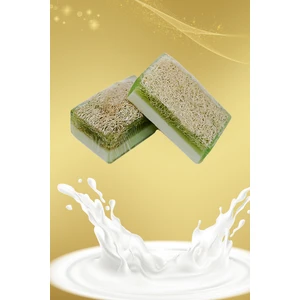 El Yapımı Doğal Kabak Lifli Saf Aloe Vera Özlü Onarıcı Sütlü Aloevera Sabunu 120 Gr  1 Adet