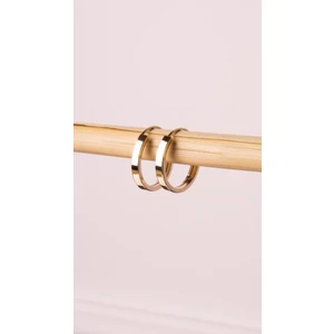 Tufanlar Kuyumculuk Altın Düz Halka Küpe Gizli Kilitli 1.6 cm