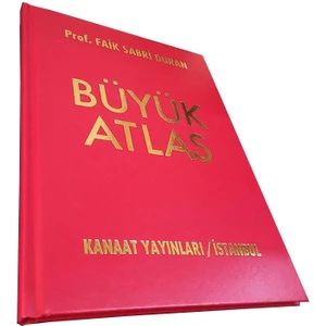 Büyük Atlas Citli 104 Sayfa 1 Adet Kanaat Yayınları Büyük Atlas Ciltli Prof. Faik Sabri Duran 22X32 cm